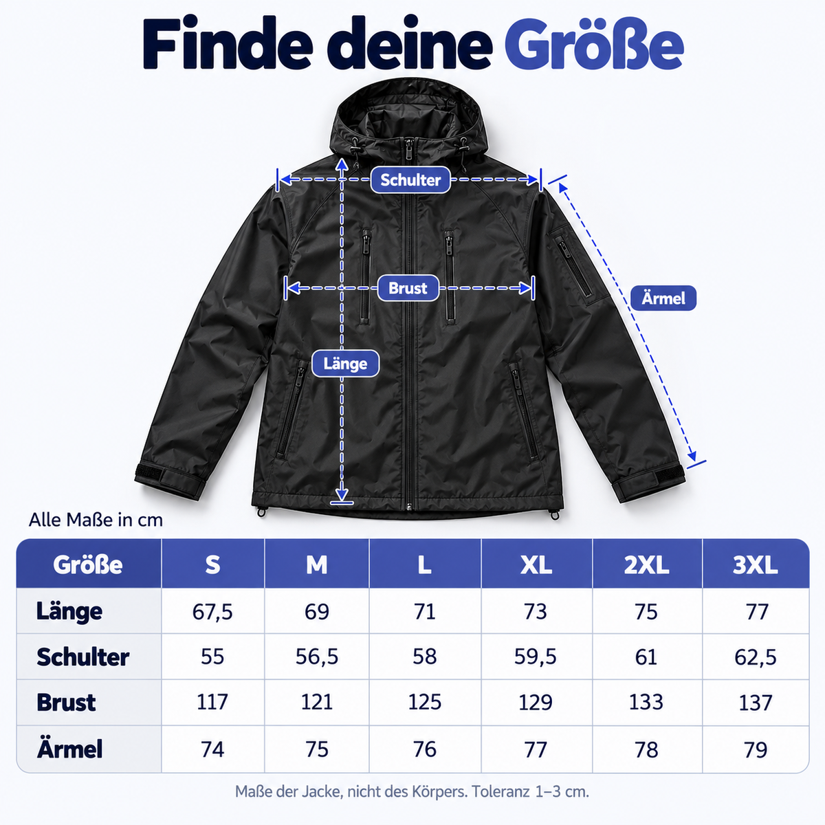 Unisex Regenjacke, die im Regen die Farbe wechselt