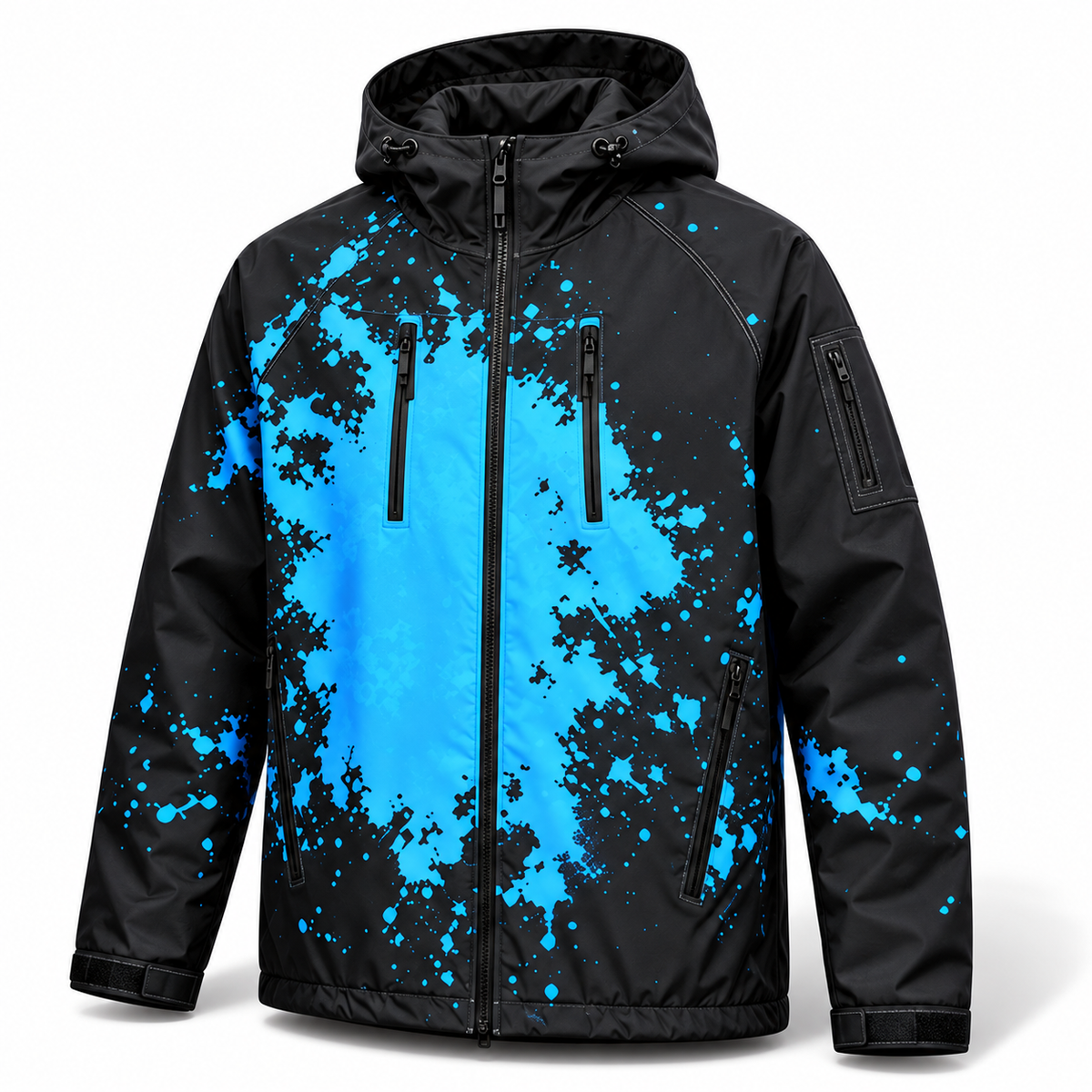 Unisex Regenjacke, die im Regen die Farbe wechselt